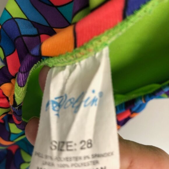 Colorful Dolphin Uglies One-Piece Swimsuit - Size 28 - Picture 4 of 5